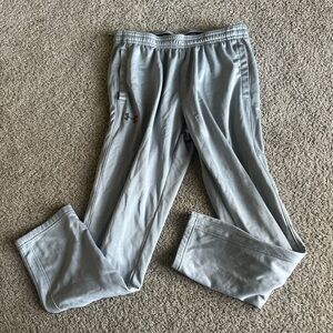 Under Armour Fitted Fit Joggers Sweatpants Mens Sz Large Gray Drawstring Pockets